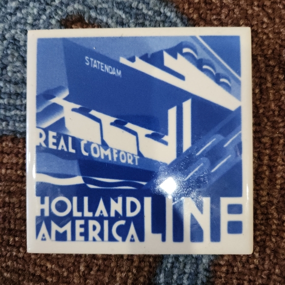 Holland America Line coaster/trivet - Picture 1 of 3